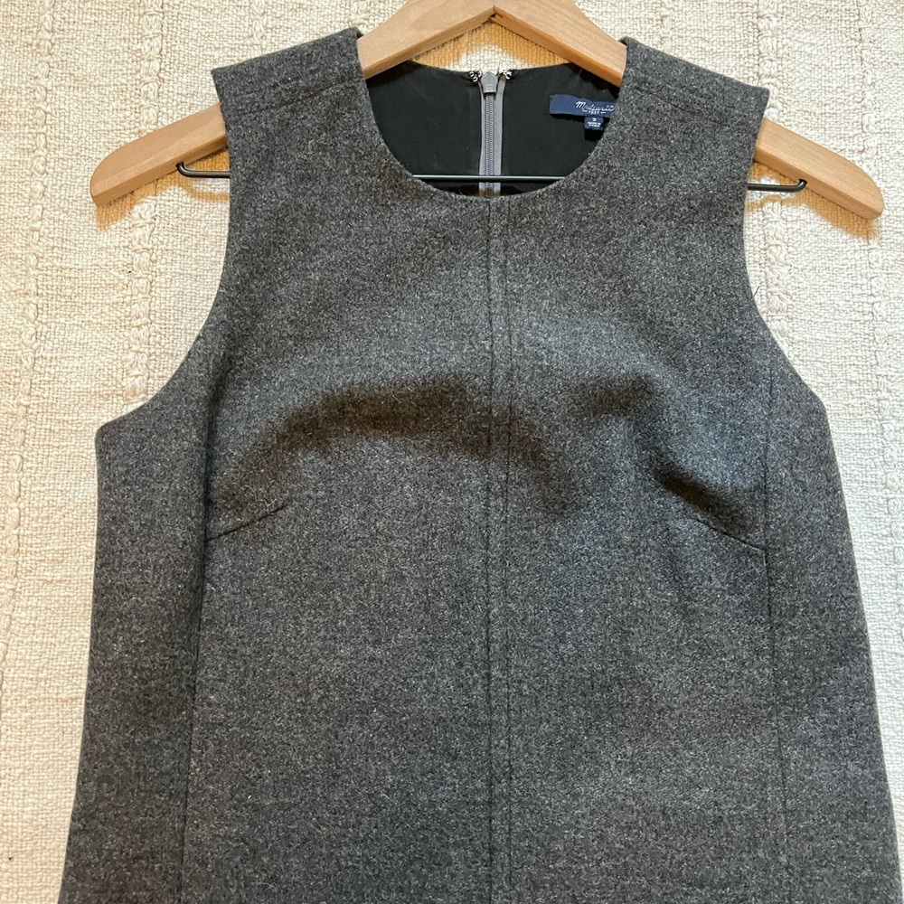 Madewell charcoal sleeveless dress.
